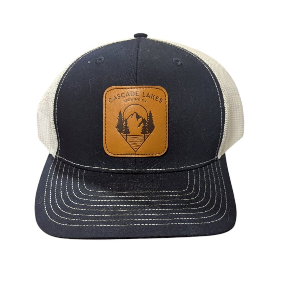 NWT Cascade Lakes Brewing Co. Beer Hat‎ Trucker Mesh Baseball Cap Patch Blue
